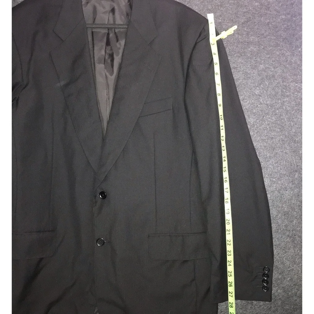 Samuelsohn LORO PIANA Tasmanian Super 120's Blazer Jacket Black Stripe 100% Wool